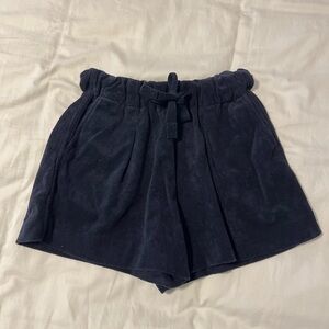 Vince velour navy blue shorts